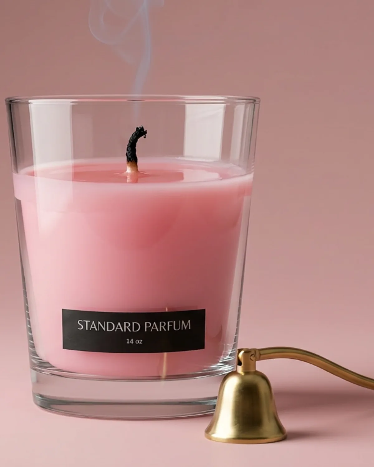 Standard Parfum candle extinguished in a quiet setting